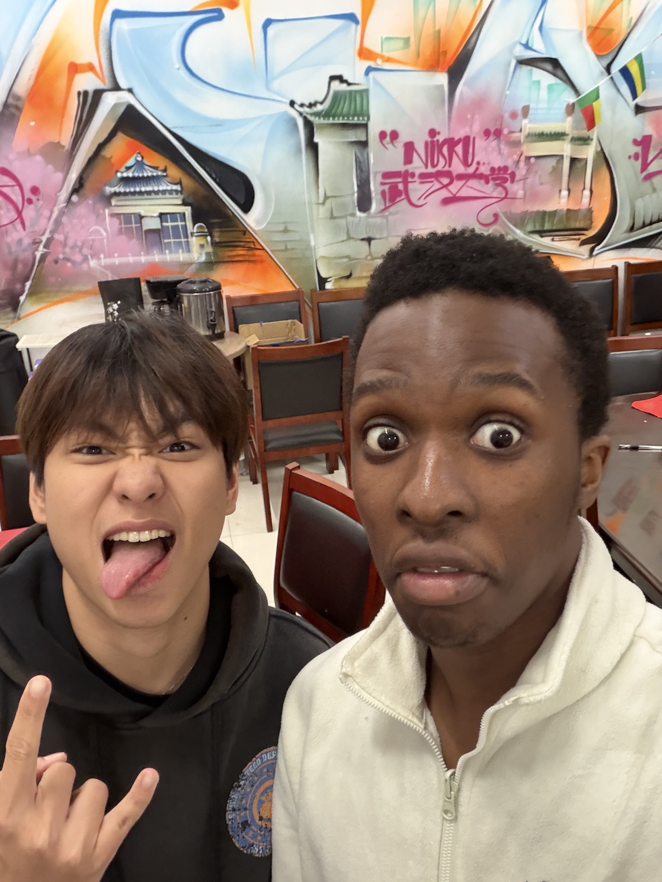 Students having fun together